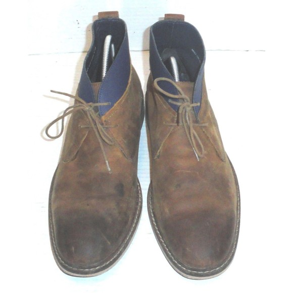 Cole Haan Colton Men's Leather Chukka Blue Band Lace Up Boots Size: 10 M READ - Picture 2 of 10